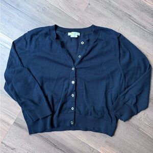 Boden cropped cardigan Navy Blue Size Large